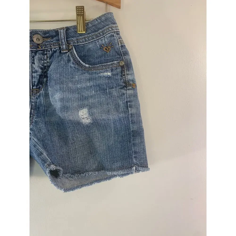 JUSTICE Girl’s Simply Low Distressed Cut Off Jean Shorts / Size: 12R
